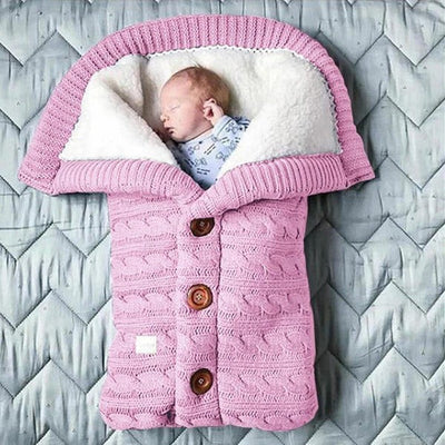 Baby Blanket Swedish Fleece & Knitted Linen