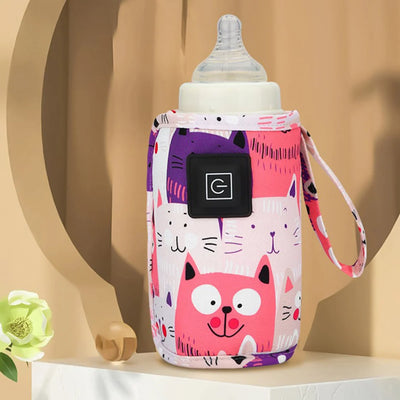 Baby Bottle Warmer Adjustable Temperature USB Powered Universal Fit