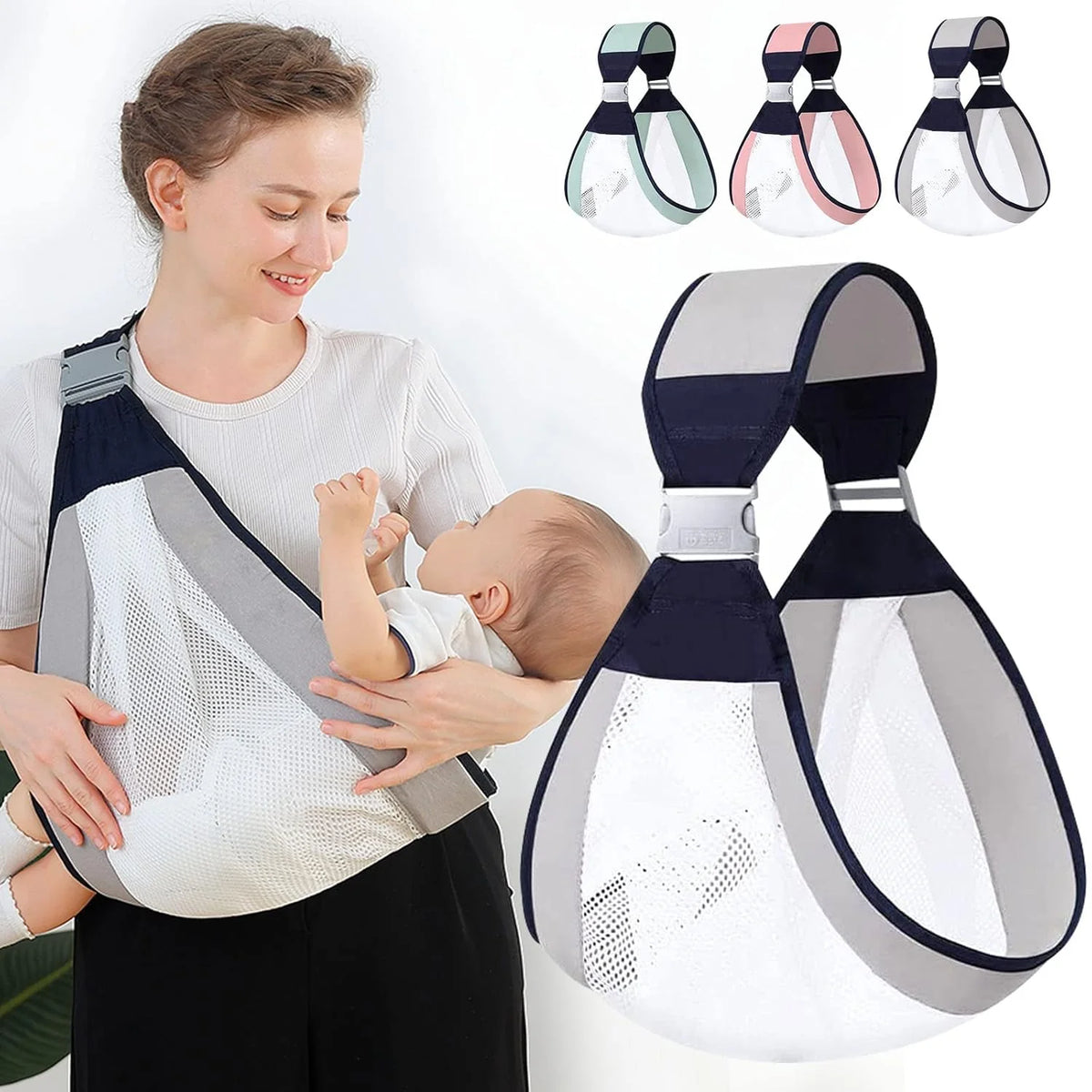 Baby Carrier Breathable Mesh Adjustable Fit One-Click Fastening
