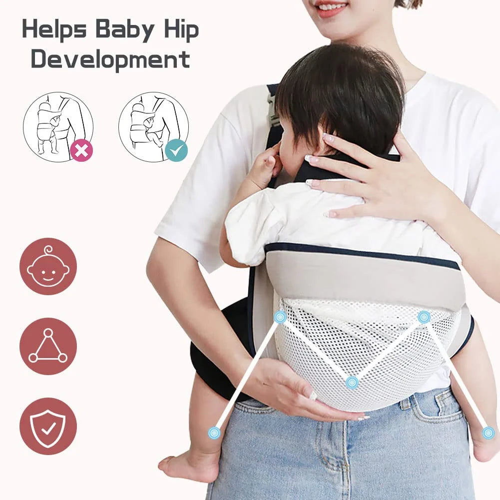 Baby Carrier Breathable Mesh Adjustable Fit One-Click Fastening