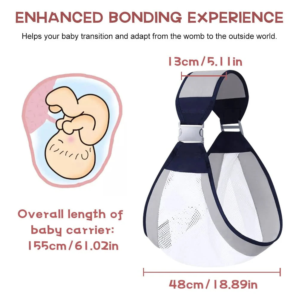 Baby Carrier Breathable Mesh Adjustable Fit One-Click Fastening