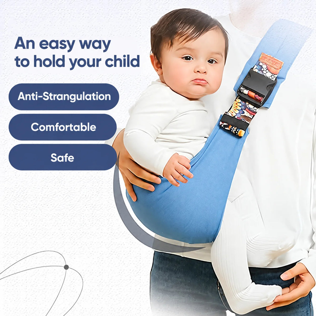 Baby Carrier One-Shoulder Adjustable Buckle Hands-Free