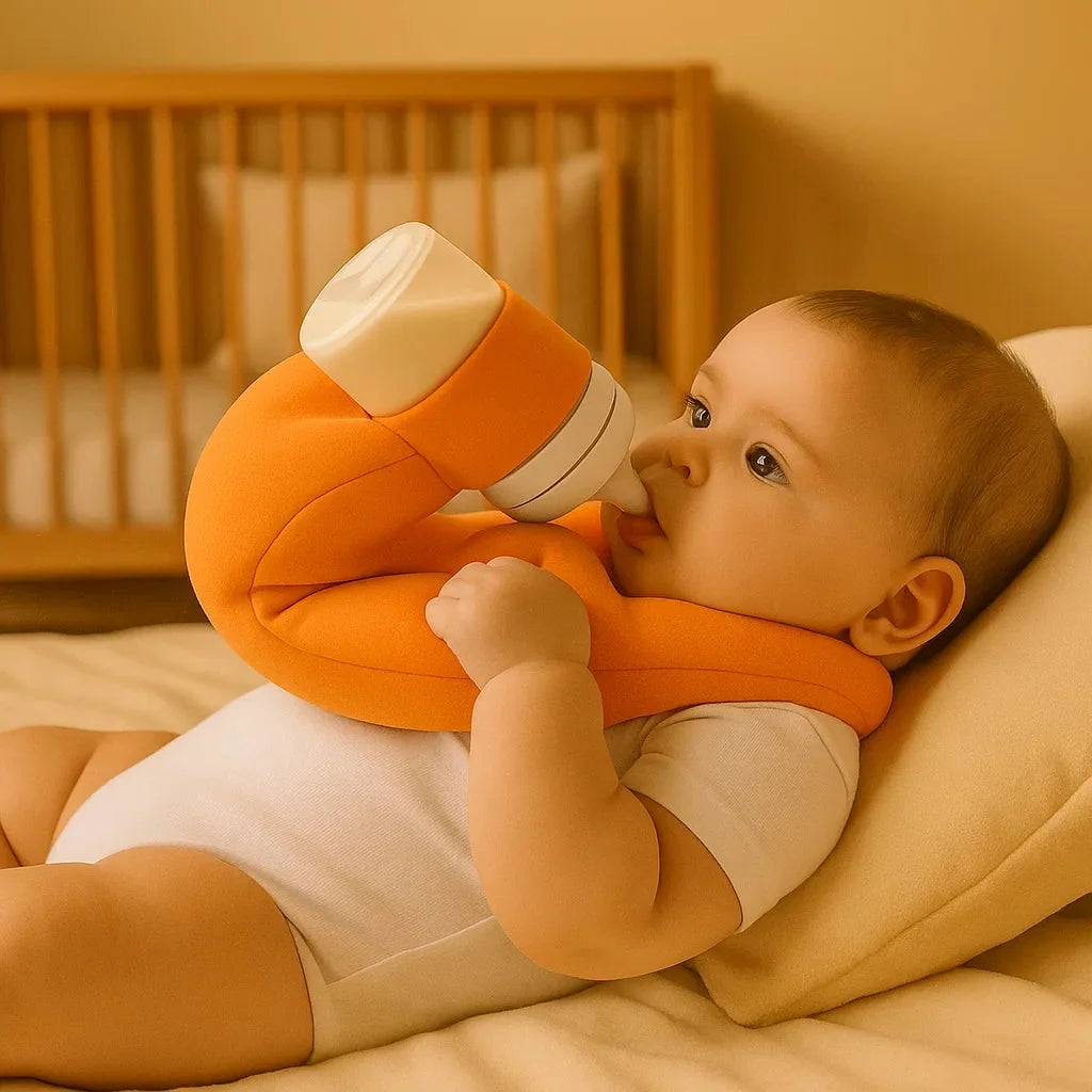 Baby Feeding Pillow Breathable Mesh Hands-Free Bottle Holder