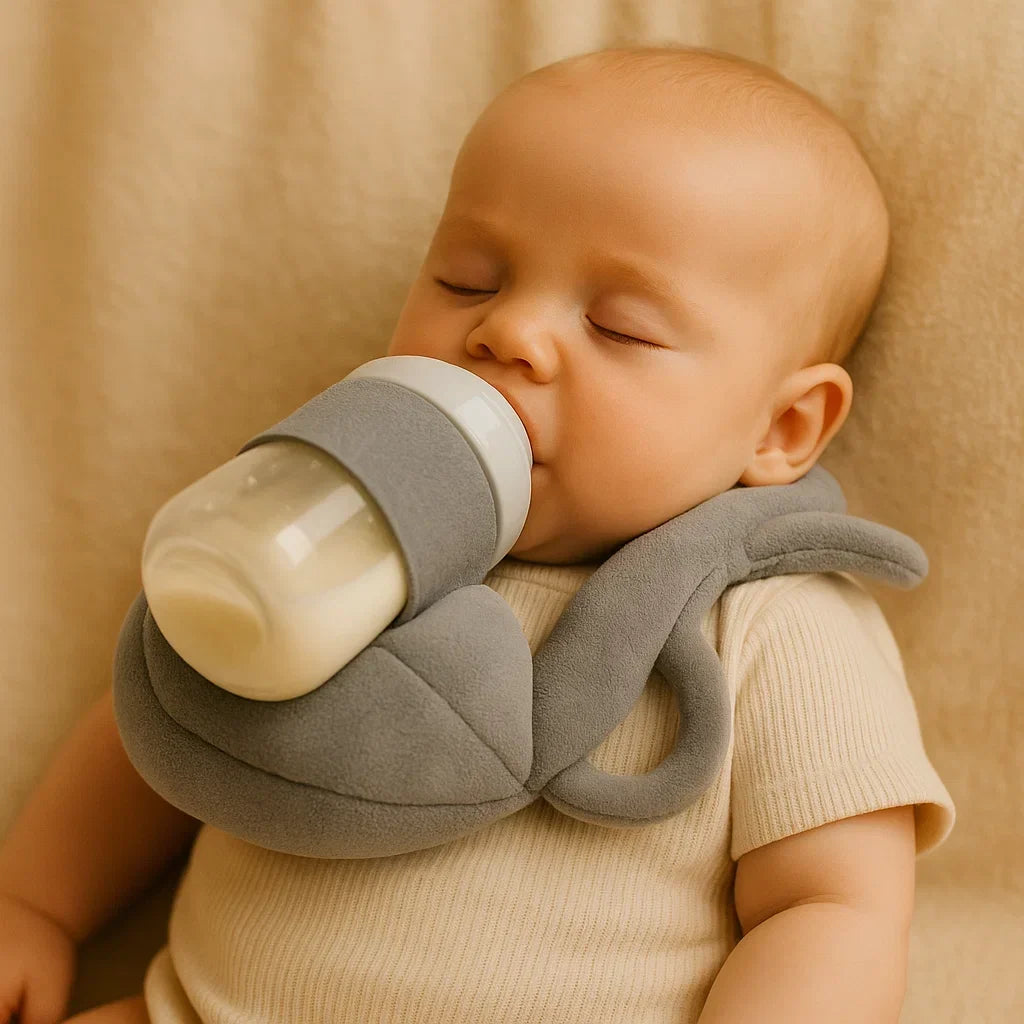 Baby Feeding Pillow Breathable Mesh Hands-Free Bottle Holder