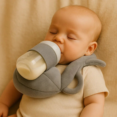 Baby Feeding Pillow Breathable Mesh Hands-Free Bottle Holder