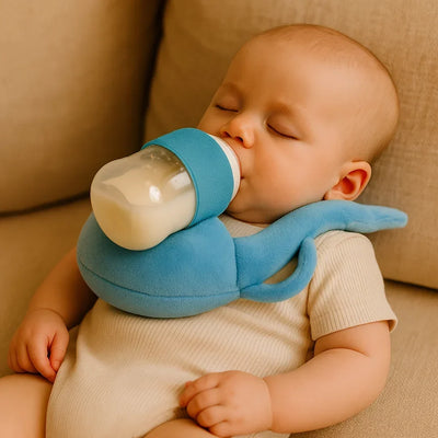 Baby Feeding Pillow Breathable Mesh Hands-Free Bottle Holder