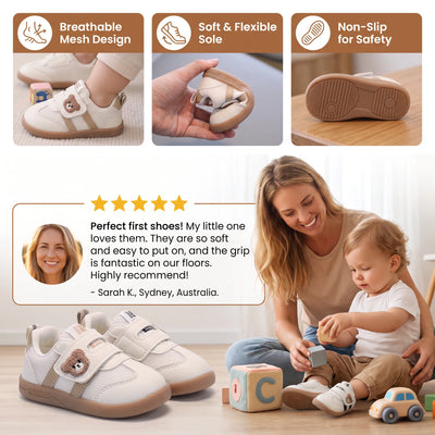 Baby First Walker Shoes Flexible Non-Slip Sole Breathable Upper