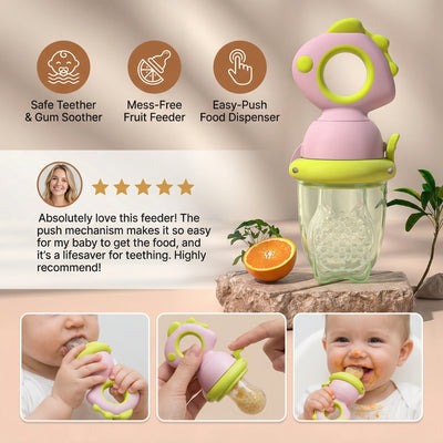 Baby Fruit Feeder Press Plunger Food-Grade Silicone