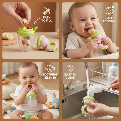 Baby Fruit Feeder Press Plunger Food-Grade Silicone