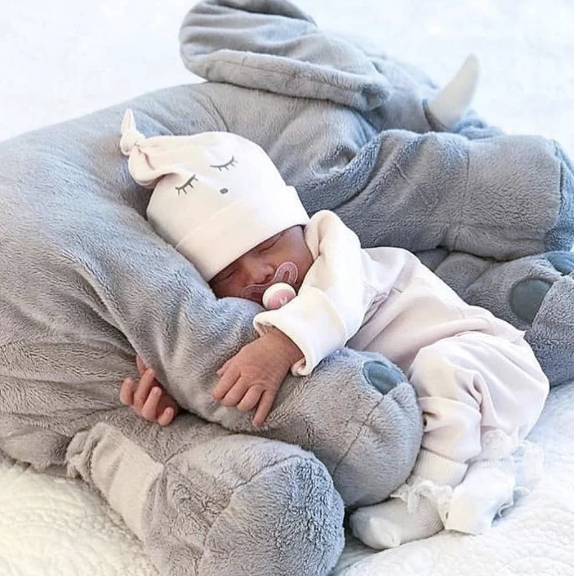 Baby Pillow Elephant-Shaped Soft Filling Machine Washable