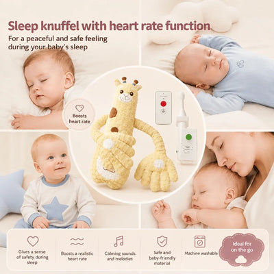 Baby Sleep Plush Rhythmic Patting 3 Modes USB Rechargeable