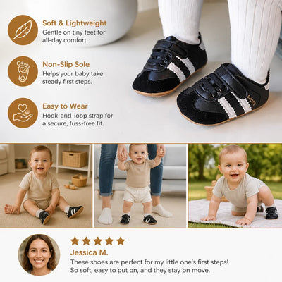 Baby Sneakers Soft Flexible Sole Hook & Loop Strap