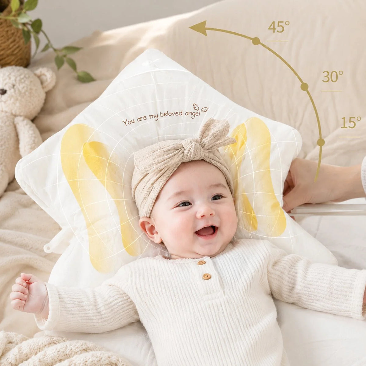 Baby Support Pillow Side Bolsters & Head Recess