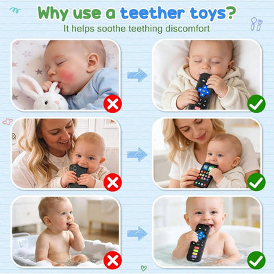 Baby Teether Set BPA-Free Silicone Textured Set of 2