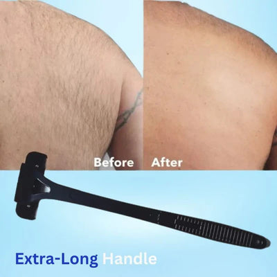 Back Shaver Extra-Long Foldable Handle Stainless Steel Blades