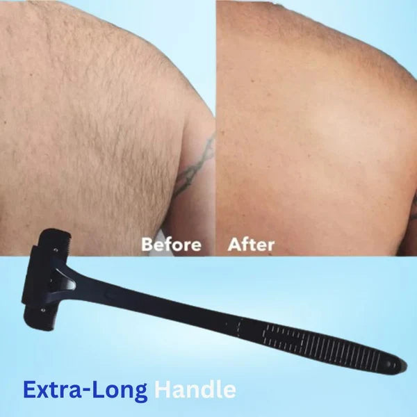 Back Shaver Extra-Long Foldable Handle Stainless Steel Blades