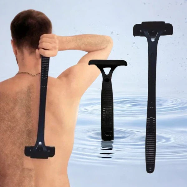 Back Shaver Extra-Long Foldable Handle Stainless Steel Blades