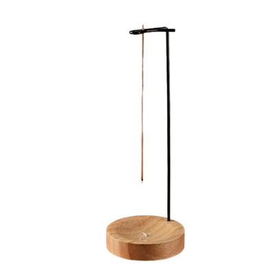 Backflow Incense Holder Natural Wood Heat-Resistant Base
