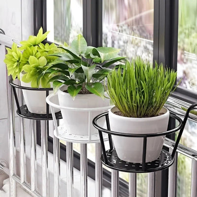 Balcony Plant Hangers Metal Tool-Free Set of 3