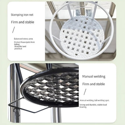 Balcony Plant Hangers Metal Tool-Free Set of 3