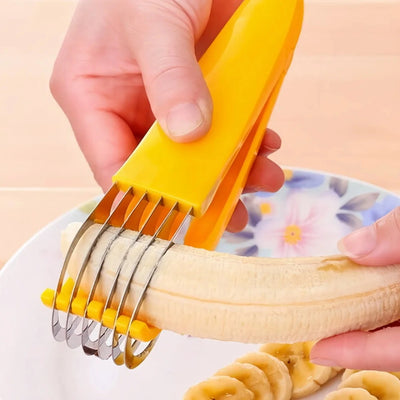 Banana Slicer Stainless Steel Curved Blade Even Slices