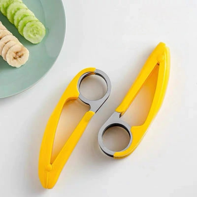Banana Slicer Stainless Steel Curved Blade Even Slices