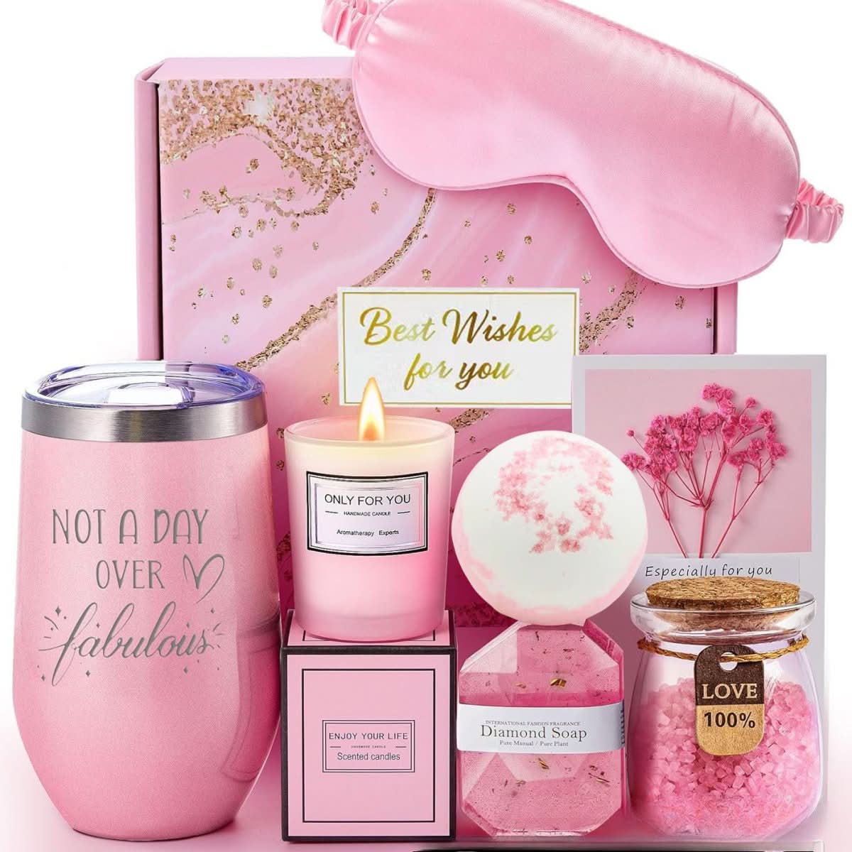 Bath Gift Set Aromatherapy Reusable Metal Basket