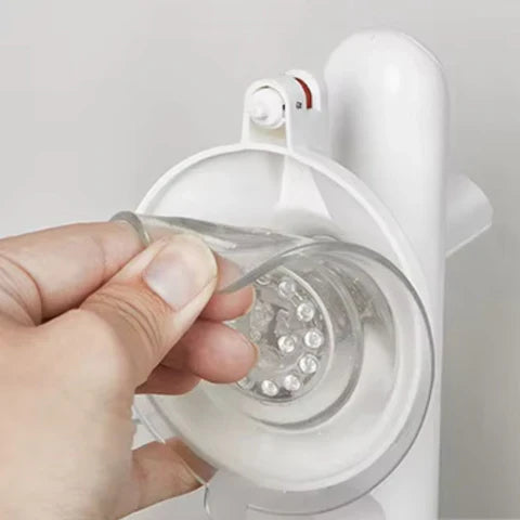 Bath Grab Bar No-Drill Suction Lock Textured Non-Slip Grip