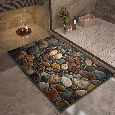 Bath Mat Diatomaceous Earth Quick-Drying Natural Rubber Base