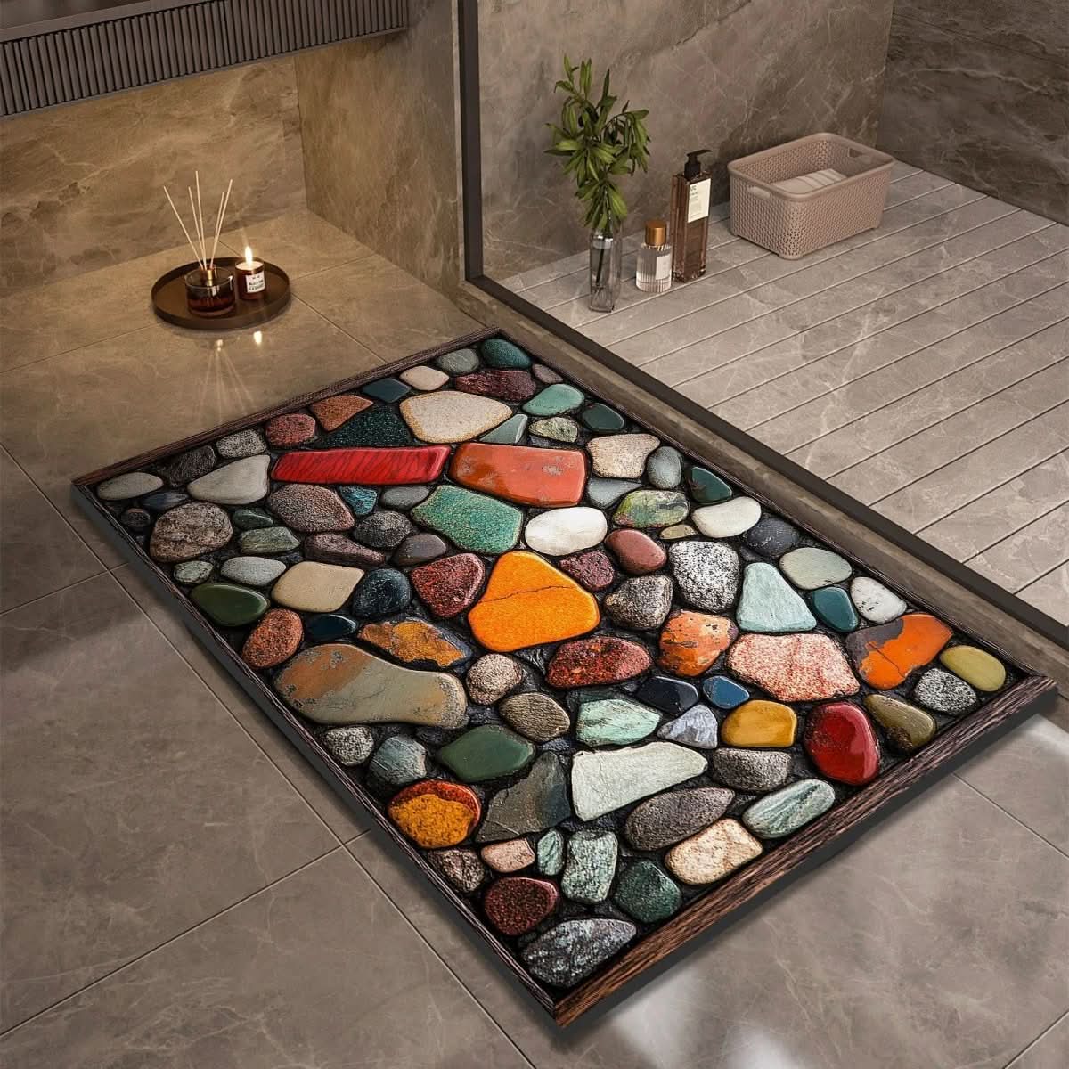 Bath Mat Diatomaceous Earth Quick-Drying Natural Rubber Base