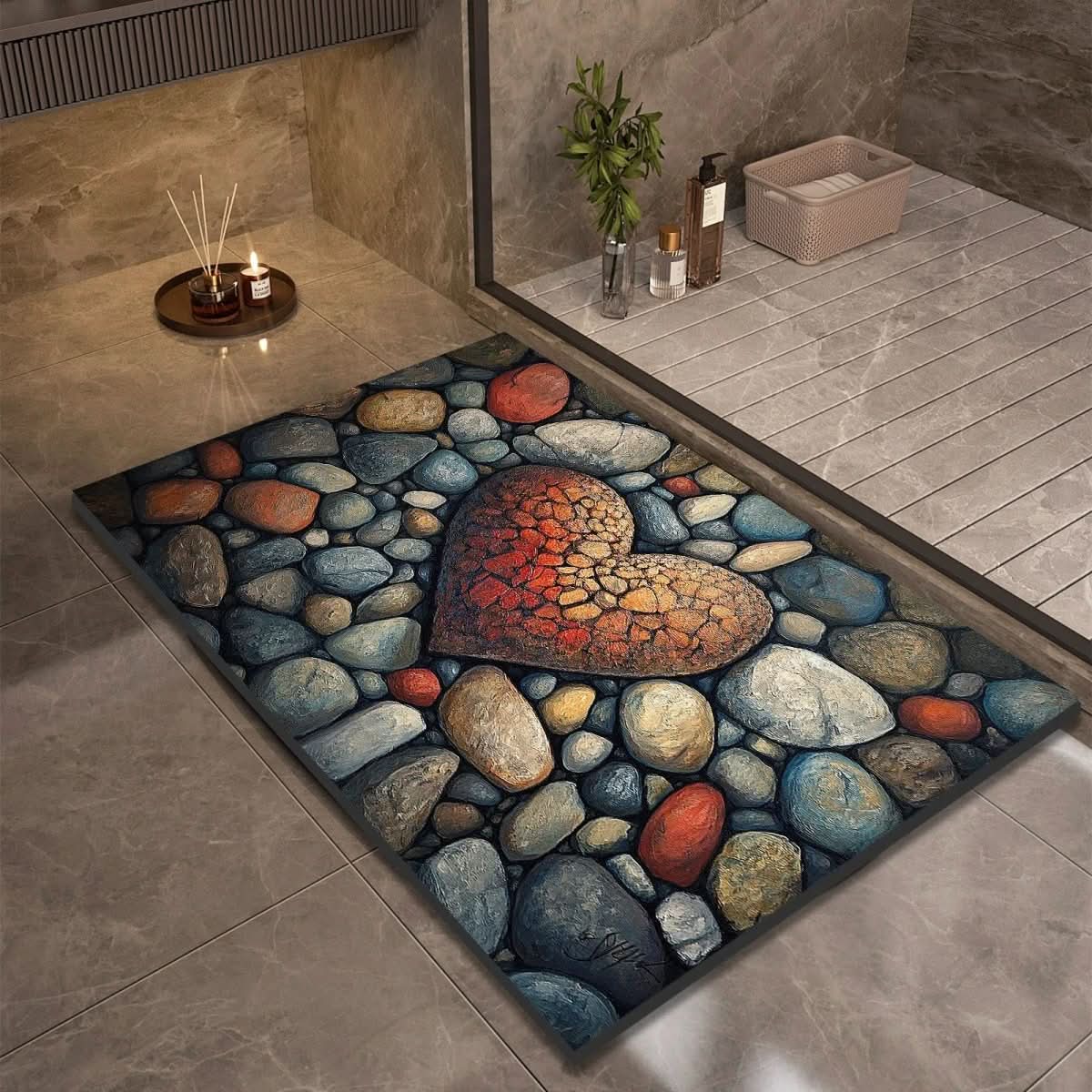 Bath Mat Diatomaceous Earth Quick-Drying Natural Rubber Base