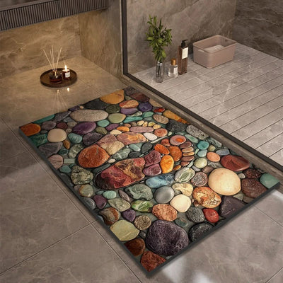 Bath Mat Diatomaceous Earth Quick-Drying Natural Rubber Base