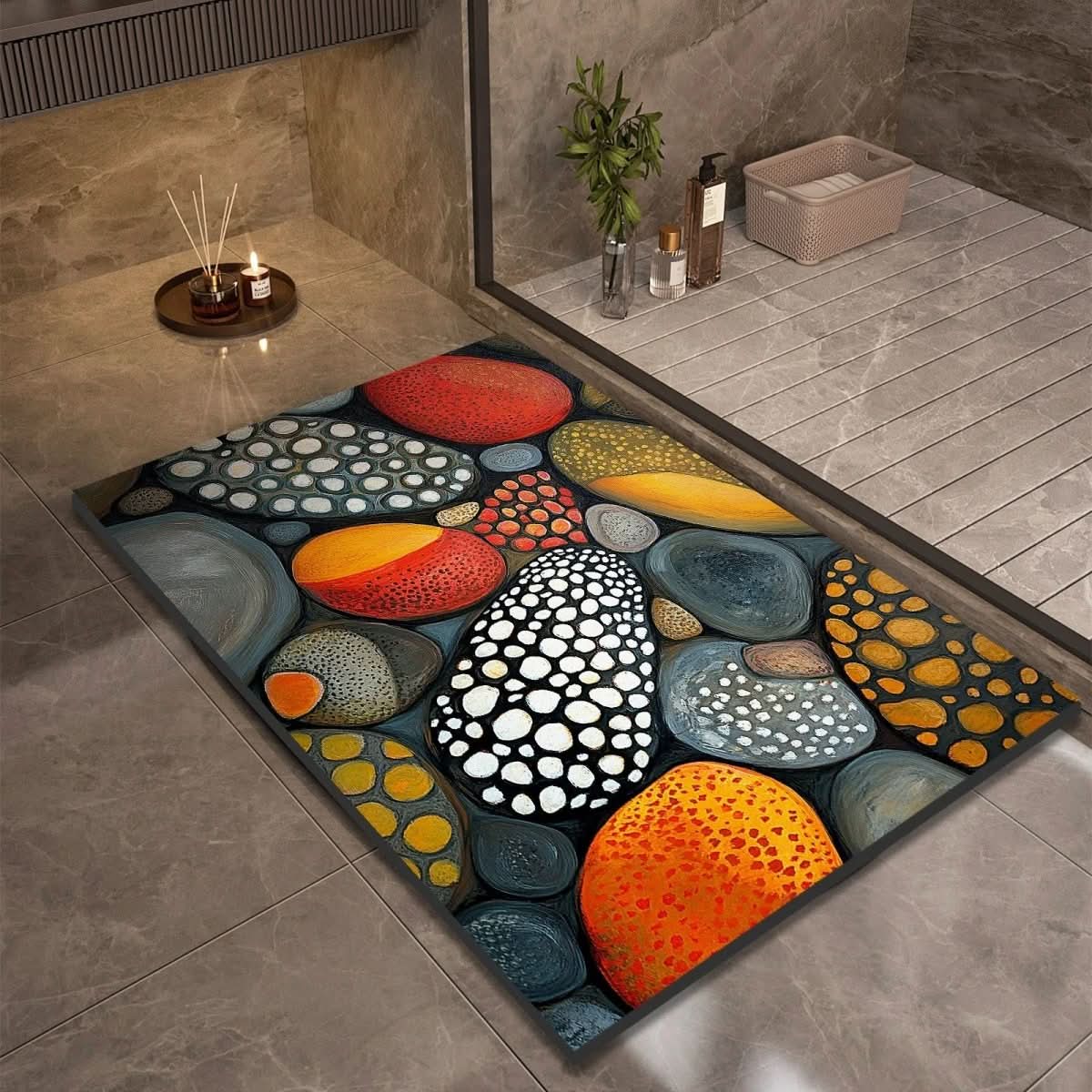 Bath Mat Diatomaceous Earth Quick-Drying Natural Rubber Base