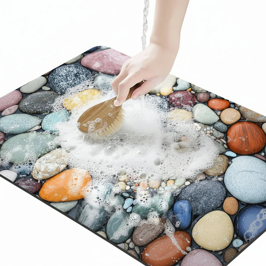 Bath Mat Diatomaceous Earth Quick-Drying Natural Rubber Base