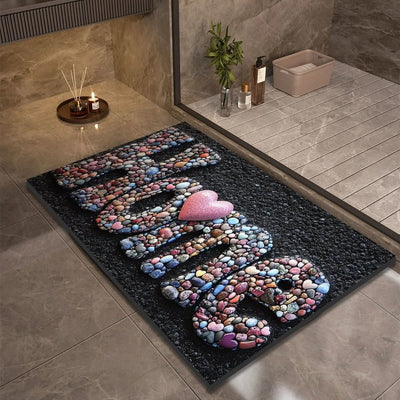 Bath Mat Diatomaceous Earth Quick-Drying Natural Rubber Base