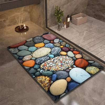 Bath Mat Diatomaceous Earth Quick-Drying Natural Rubber Base
