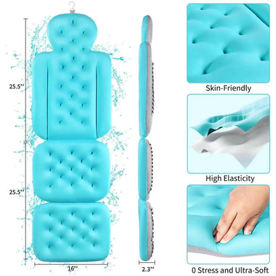 Bath Pillow Full-Body Breathable Mesh Extra-Large Suction Cups