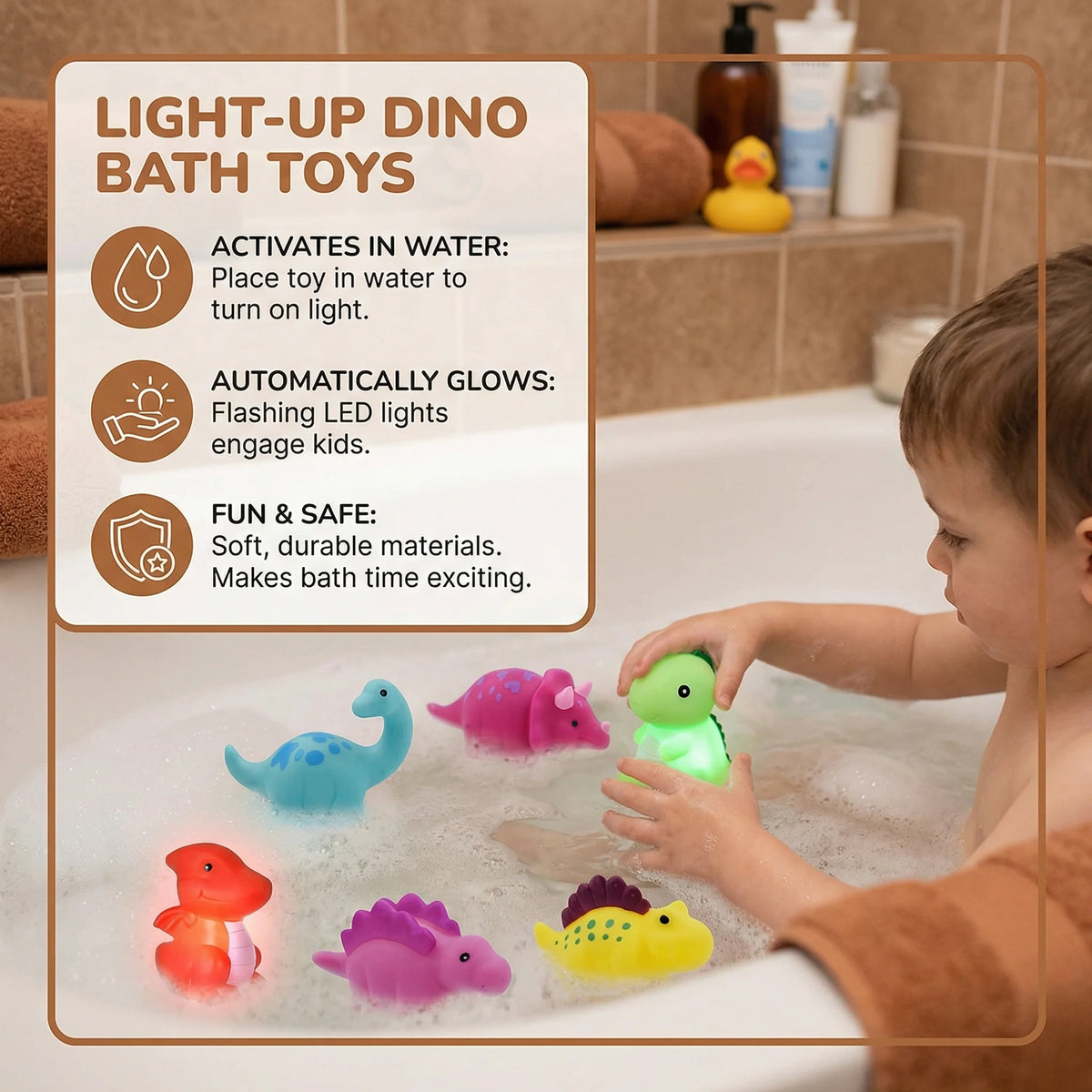 Bath Toy Floating Color-Changing LED BPA-Free
