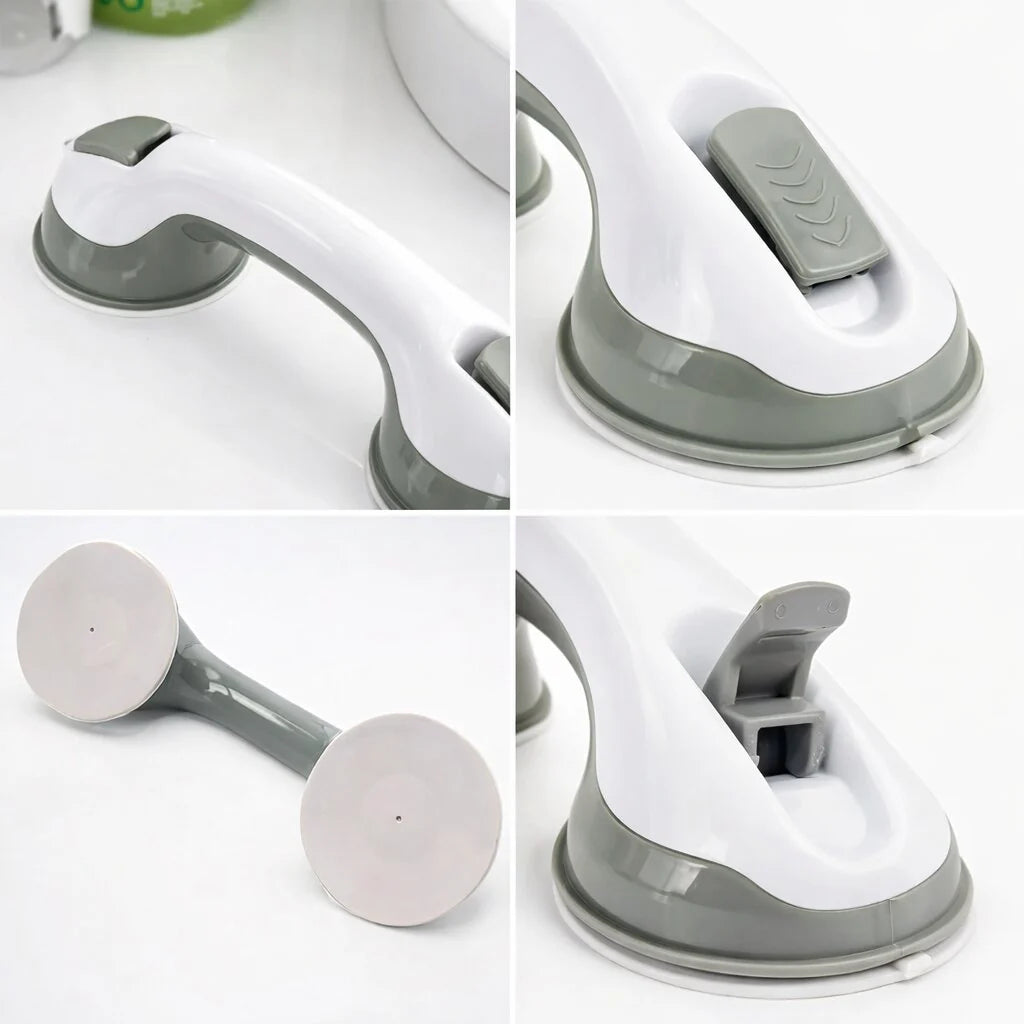 Bathroom Grab Handle Double Suction Lock 176 Lbs