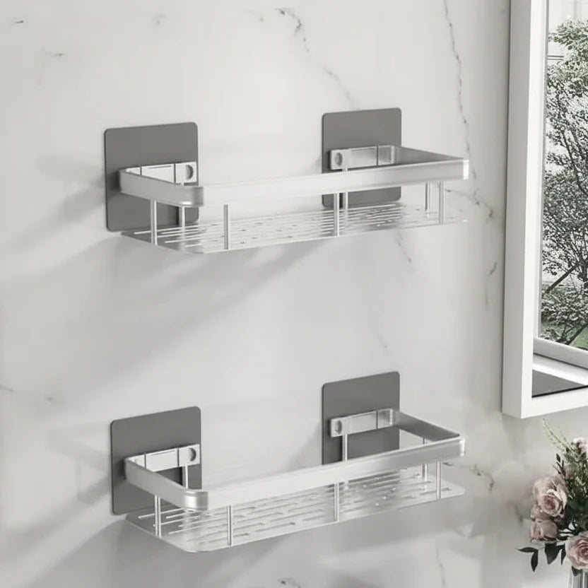 Bathroom Shelf Adhesive Drill-Free Space-Saving Storage