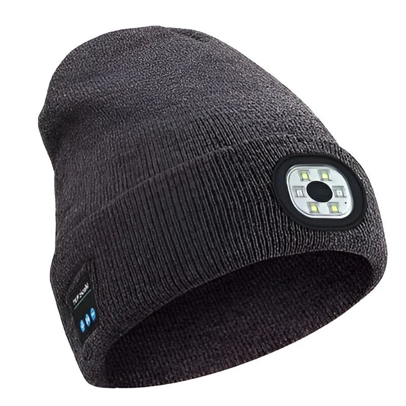 Beanie Built-In LED Light Bluetooth Audio Detachable Module