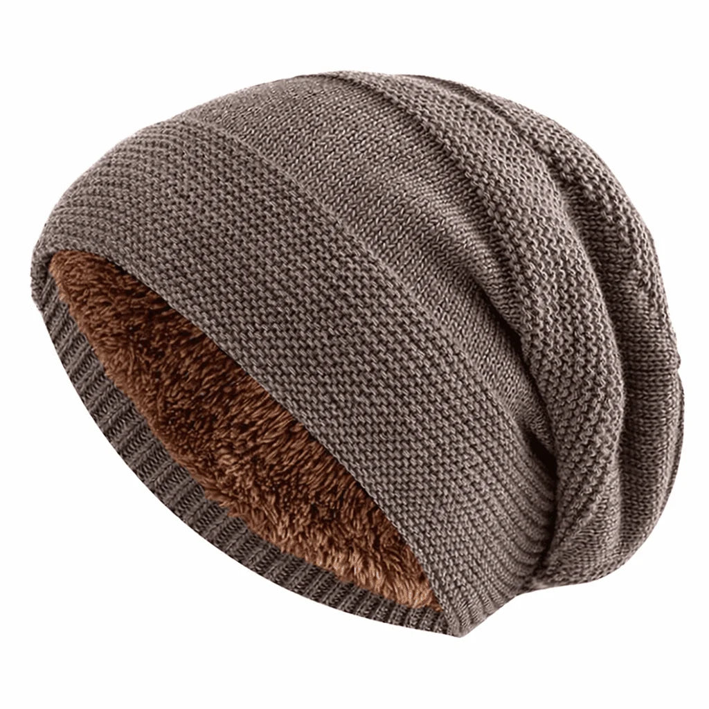 Beanie Fleece-Lined Knitted Slouchy Fit Unisex