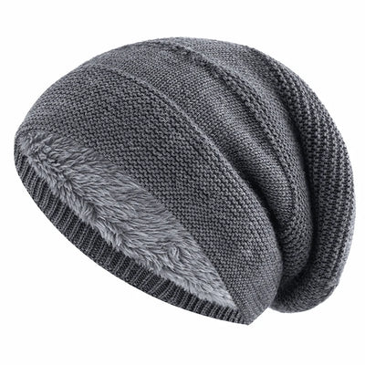Beanie Fleece-Lined Knitted Slouchy Fit Unisex