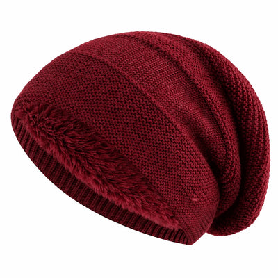 Beanie Fleece-Lined Knitted Slouchy Fit Unisex