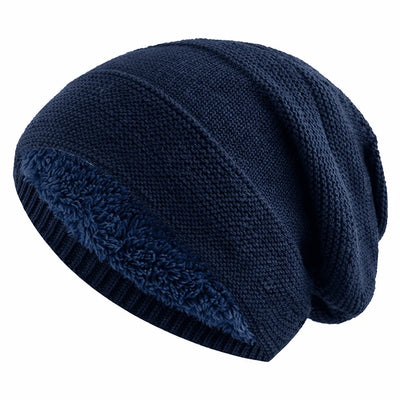 Beanie Fleece-Lined Knitted Slouchy Fit Unisex