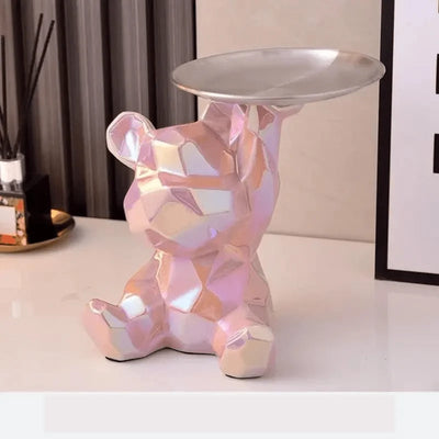 Bear Coin Bank Ceramic Catchall Tray Organizer