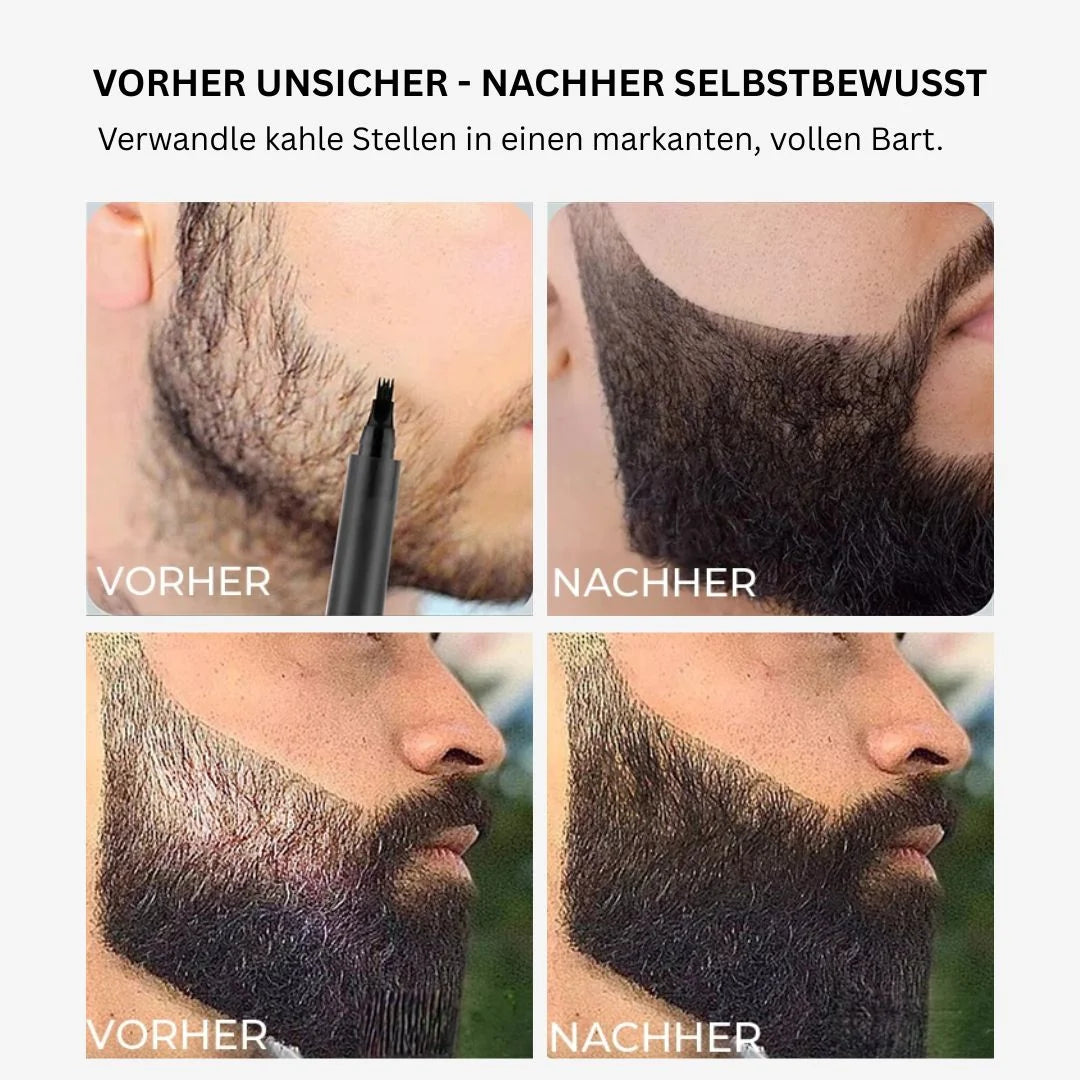 Beard Filling Pen Set Angled Tip & Blending Brush