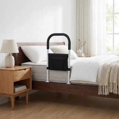 Bed Assist Rail Reinforced Steel Padded Grip Adjustable Straps