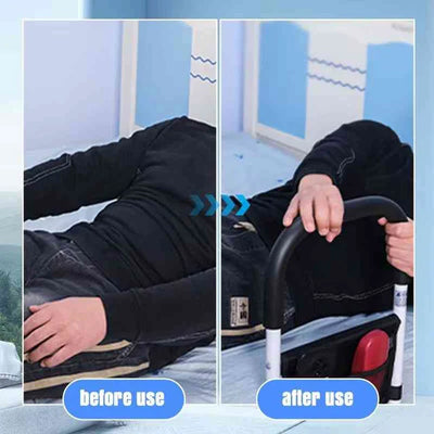 Bed Assist Rail Reinforced Steel Padded Grip Adjustable Straps