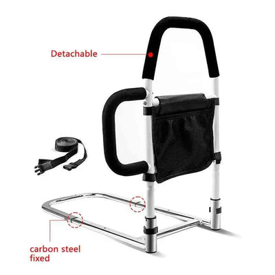 Bed Assist Rail Reinforced Steel Padded Grip Adjustable Straps